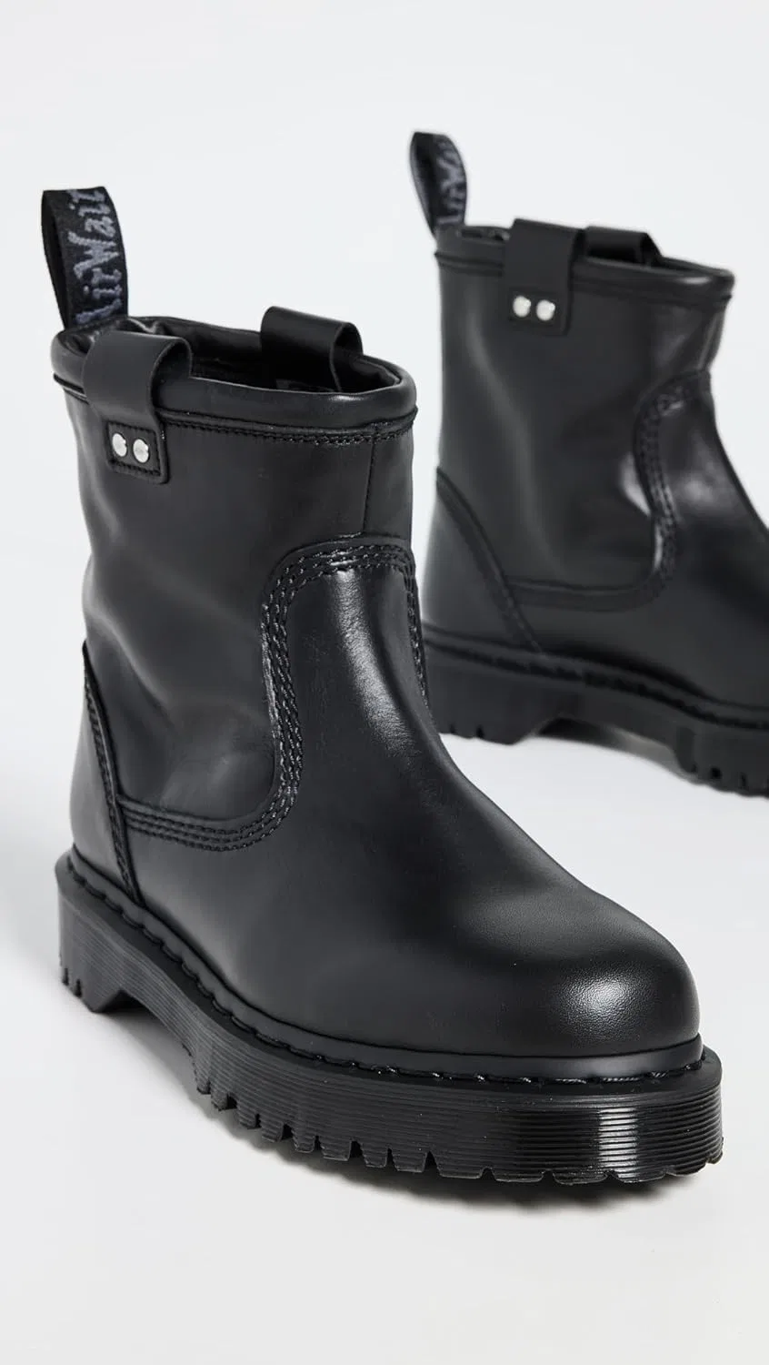 Ботинки Botinki Dr. Martens Unisex Anistone Lo Leather Boat Fashion Boots, черный — фото 4