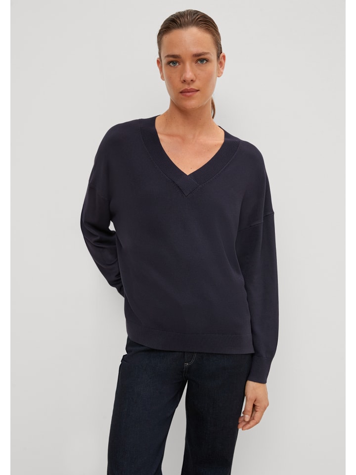 

Пуловер comma Pullover langarm, синий