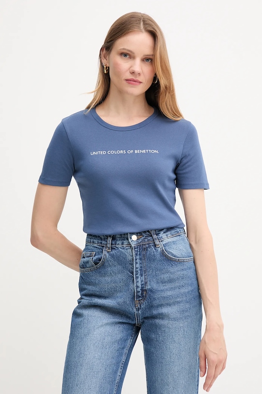 

Хлопковая футболка United Colors Of Benetton, синий