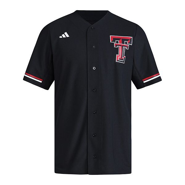 Мужская черная бейсбольная майка texas tech red raiders replica Adidas — фото 3