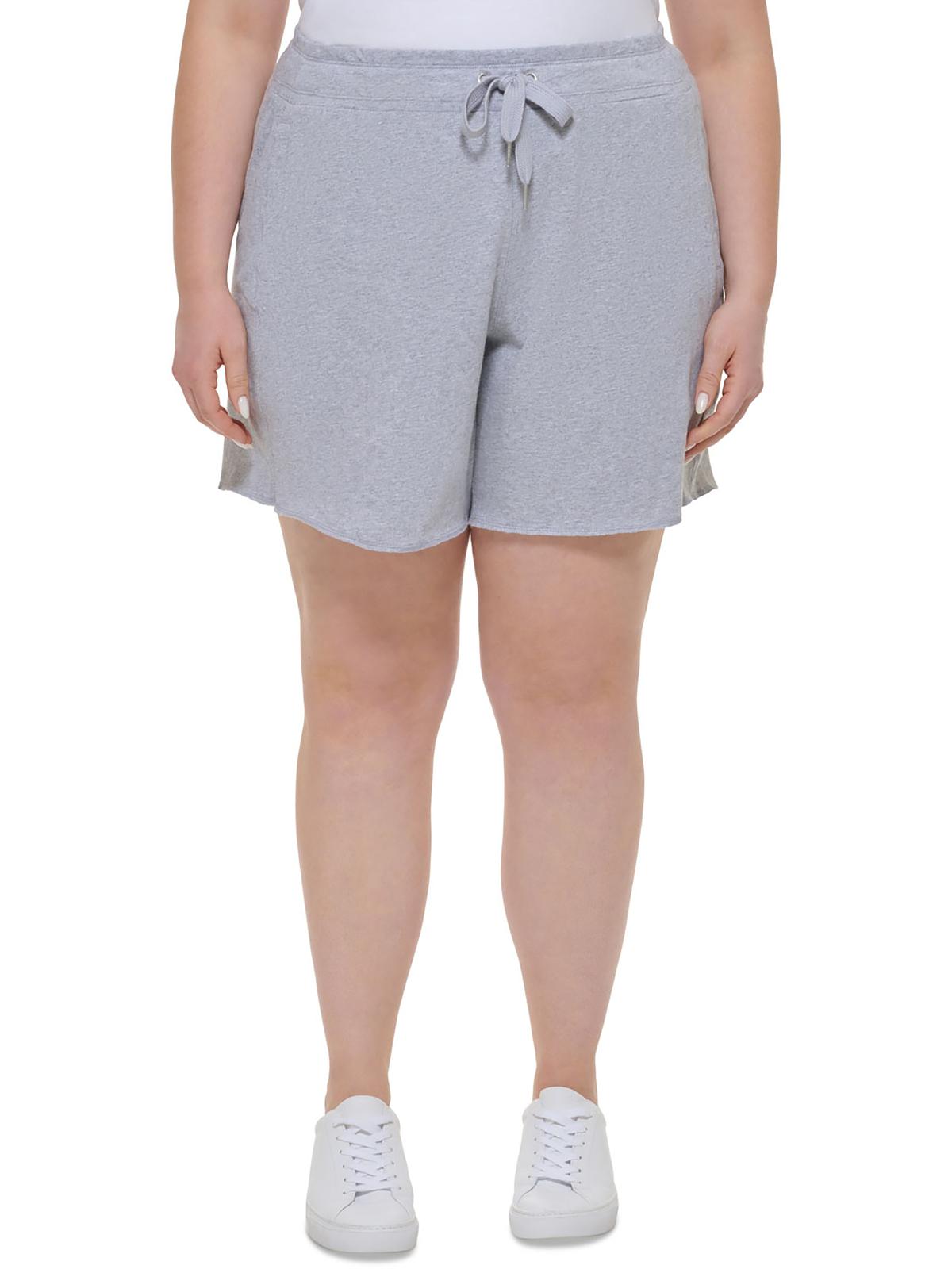 

Плюс женские шорты для фитнеса и спортзала Calvin Klein Performance, цвет pearl grey