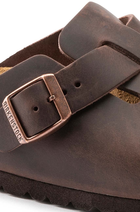 Кожаные шлепанцы Boston Birkenstock, коричневый — фото 3