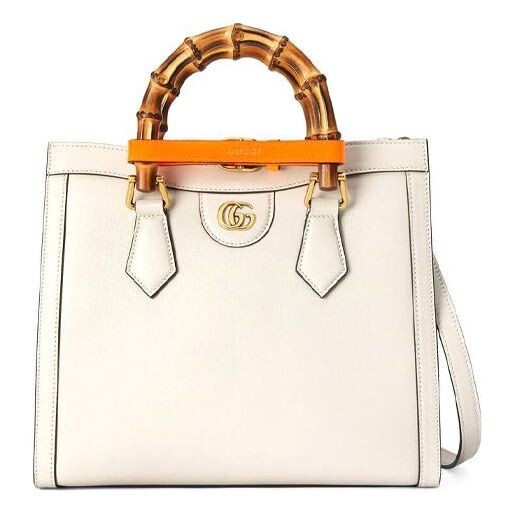 

Сумка diana series tote leather singleshouldermessengerhandholdbag smallsize white Gucci, белый