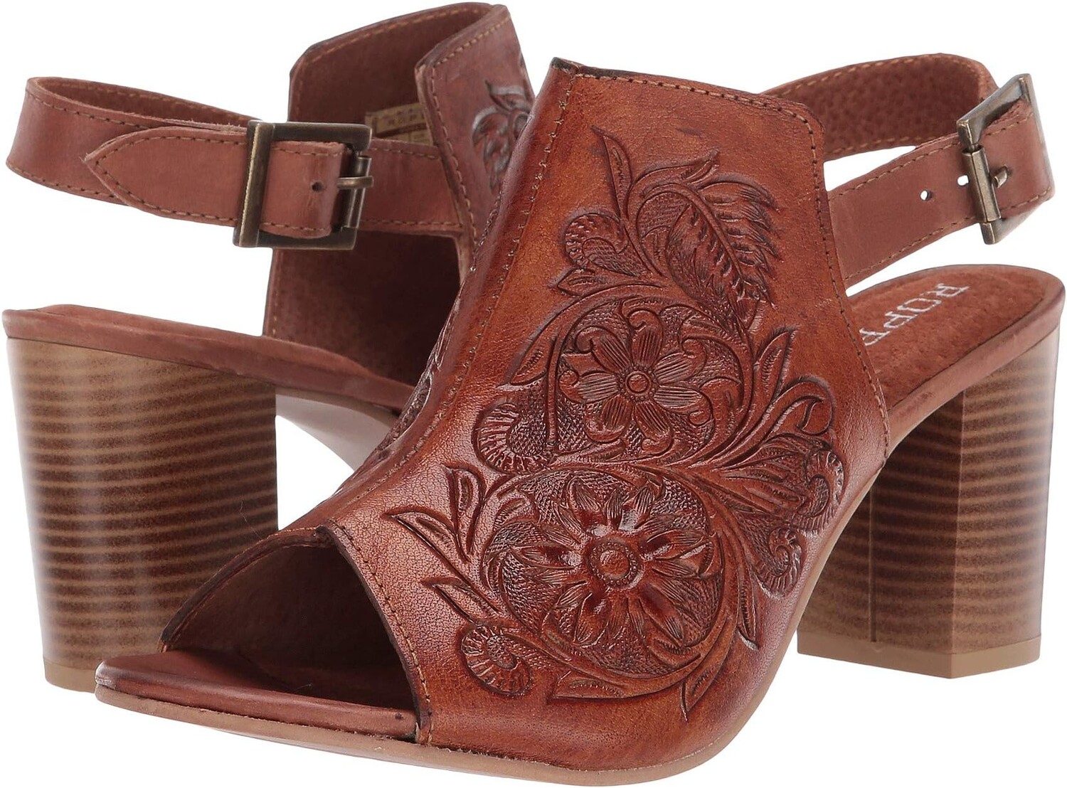 

Босоножки Mika Roper, цвет Tan Floral Toolded Leather