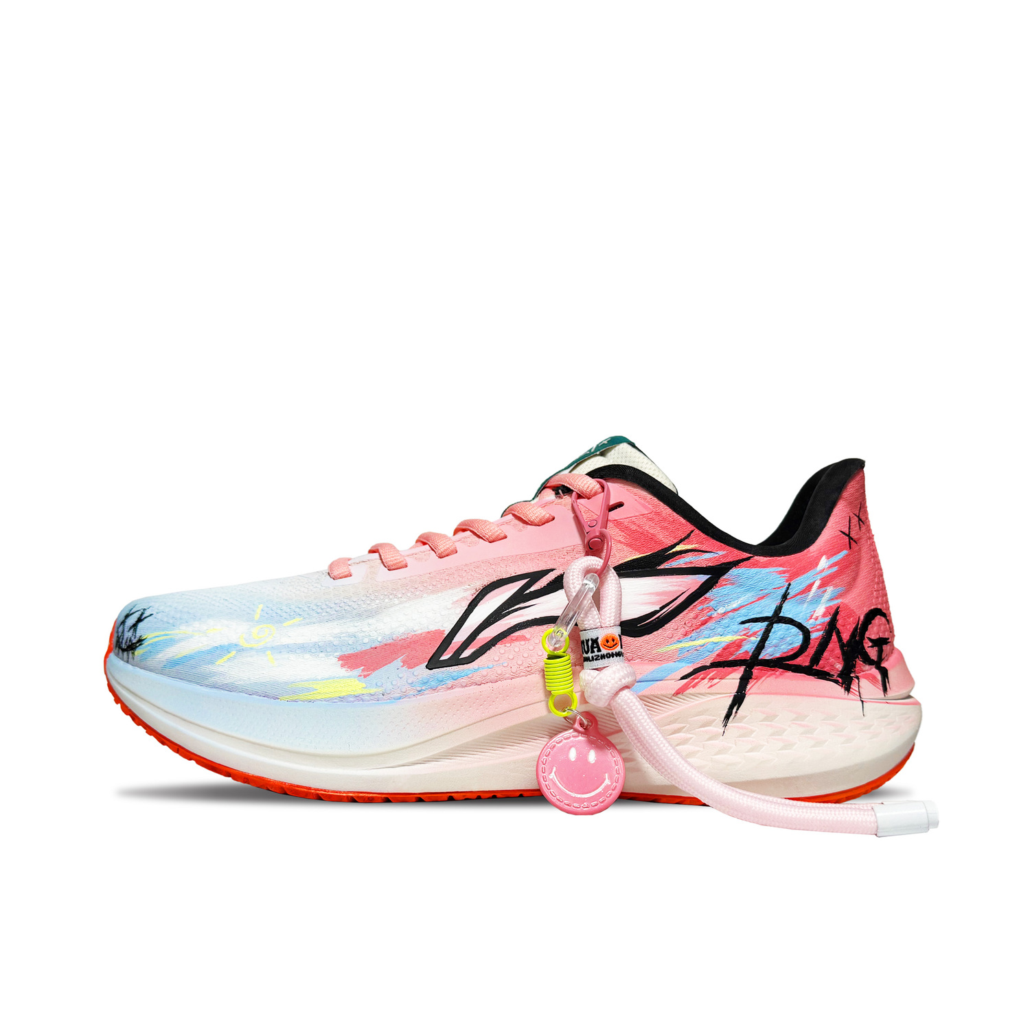 

Li-Ning Li Ning Red Hare 7 Абразивоустойчивые противоскользящие низкие кроссовки для повседневного бега мужские синие розовые