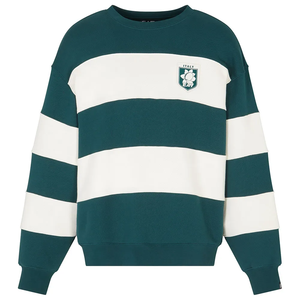 

Толстовка EA7 EMPORIO ARMANI Train Club House Rugby Stripes, зеленый