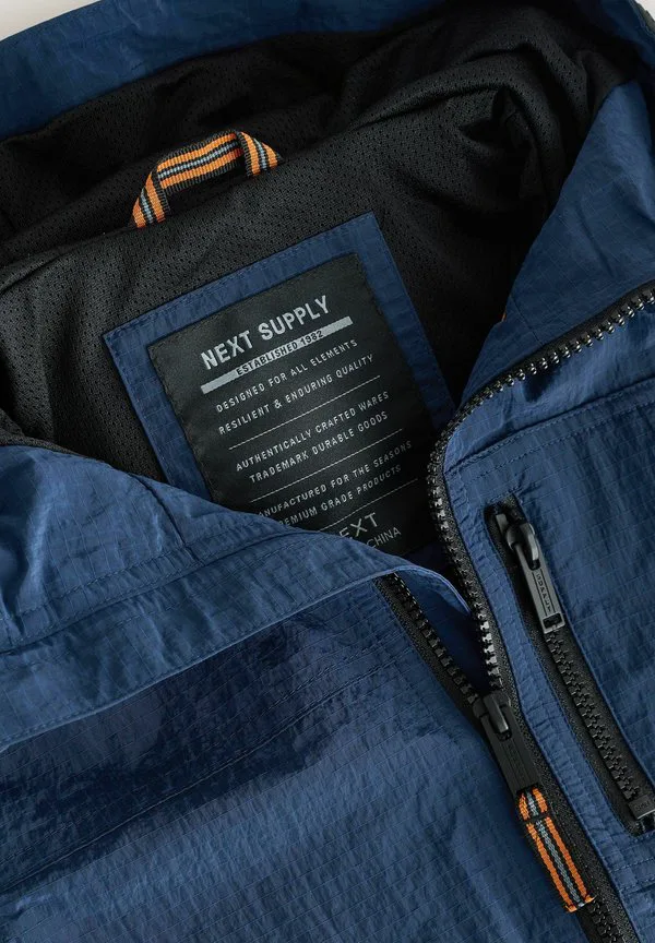 Обычная посадка утилитарный анорак короткое пальто Next, Navy Blue — фото 2