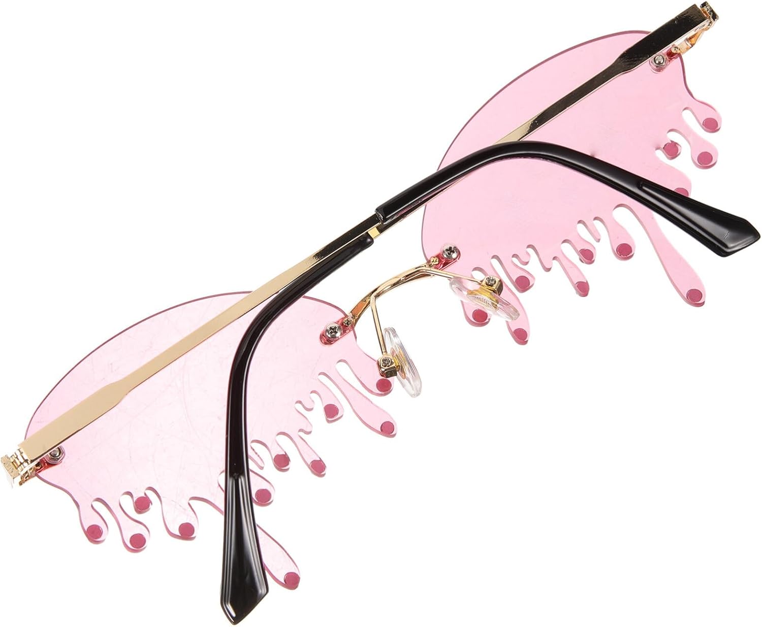 

Забавные солнцезащитные очки в форме капли, украшенные стразами, стильные декоративные очки для женщин, идеально подходящие для фестивалей, косплея и праздников PACKOVE, Pink