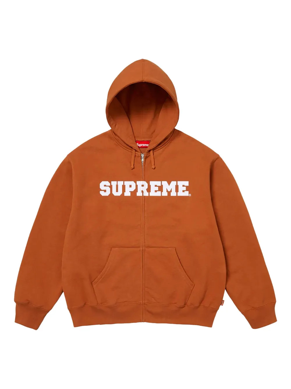 Толстовка на молнии "Ржавчина" Supreme, коричневый
