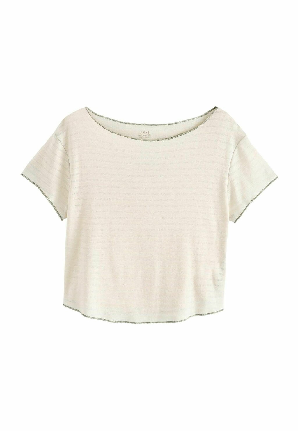 

Футболка с принтом Short Sleeve Tonal Stripe -Regular Fit Next, бежевый