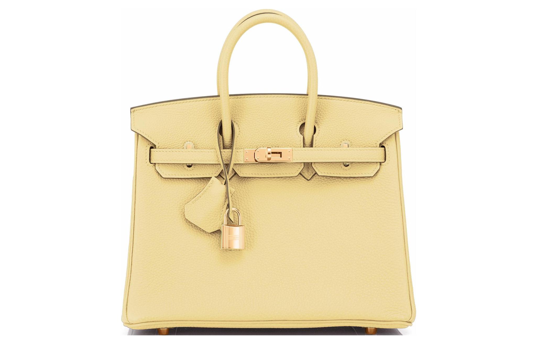 

HERMES Женская сумка Birkin Togo из телячьей кожи Birkin, размер 1Z, желтая, с принтом «Jaune Poussin Chick»