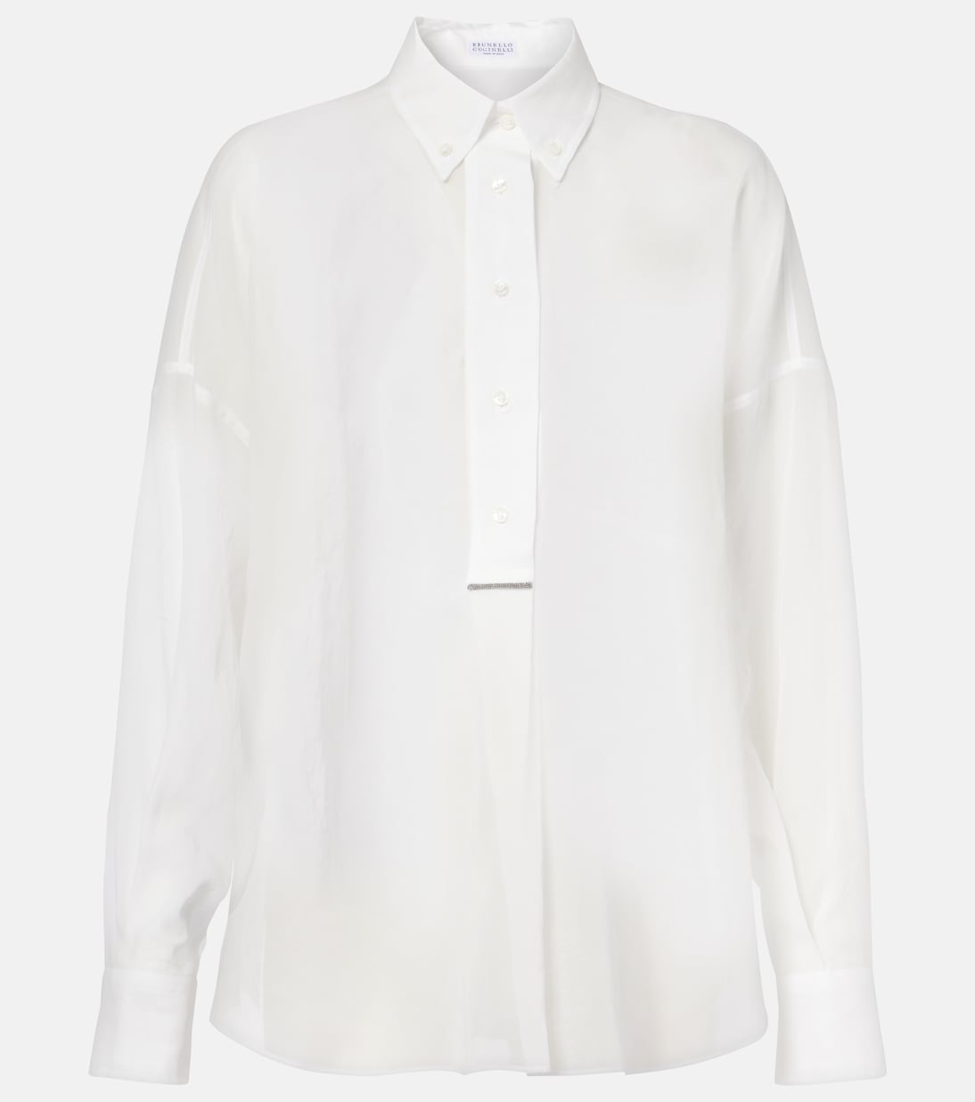 

Рубашка из хлопка Оксфорд Brunello Cucinelli, Bianco