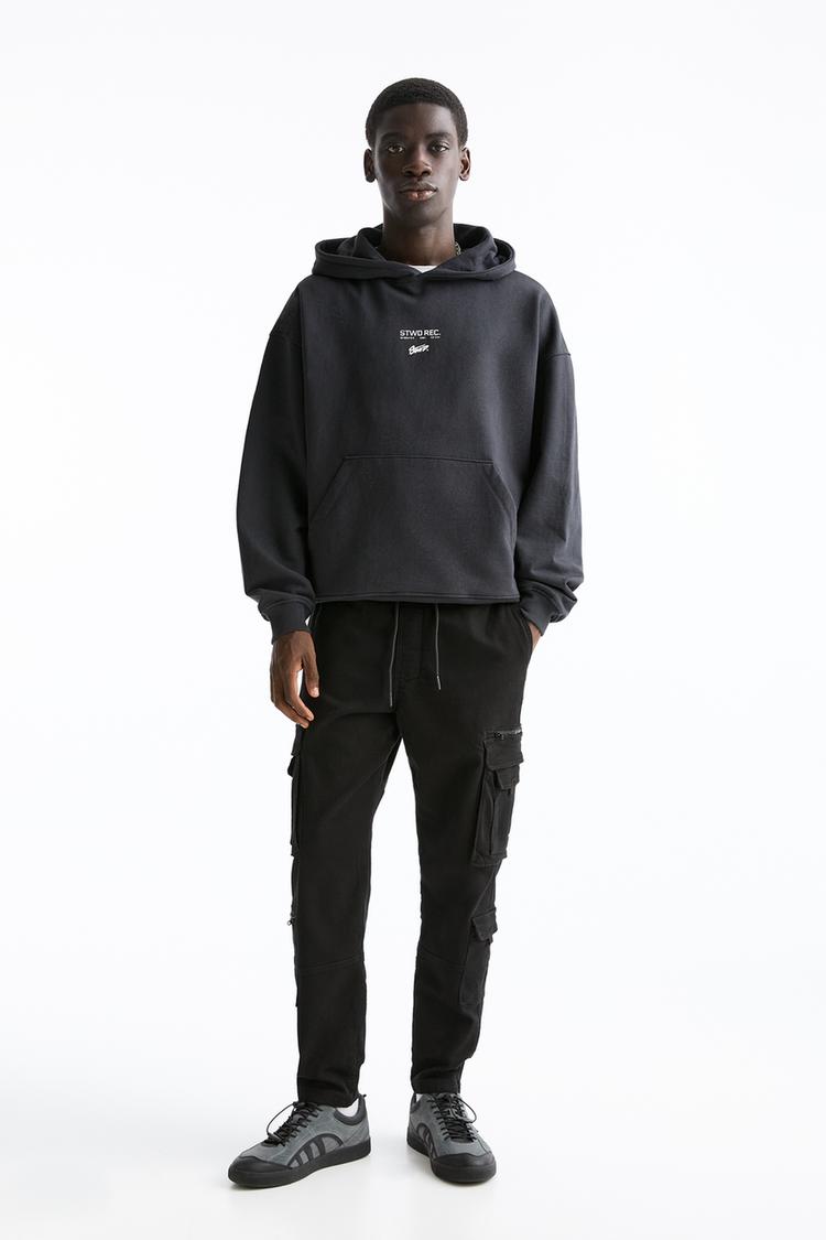

Брюки-Джоггеры карго Pull And Bear, черный
