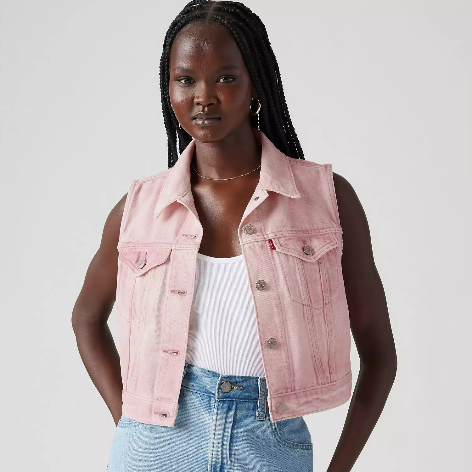 

Жилет XS Levi's, цвет Cloudy Pale Mauve - Pink