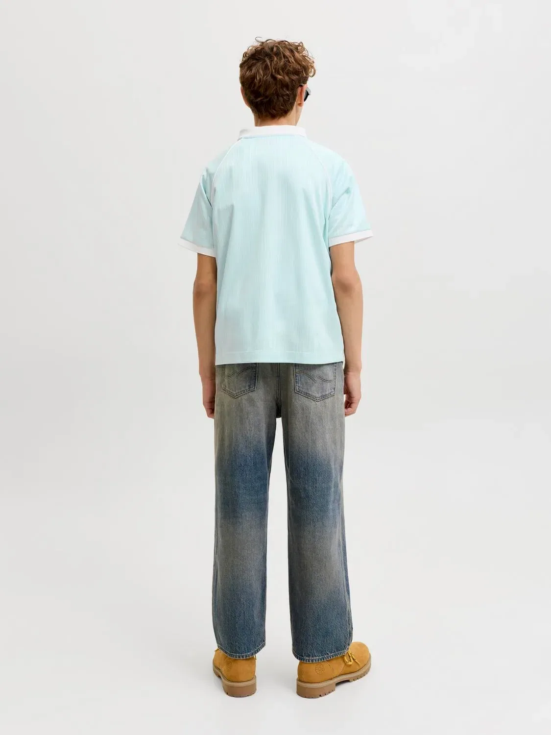 Поло джаккардовое JACK & JONES Junior, omphalodes — фото 3