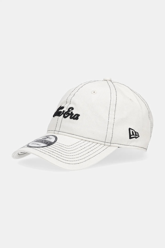 

Хлопковая кепка с козырьком New Era, бежевый