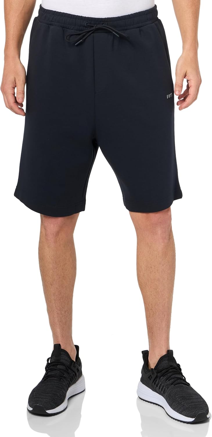 

BOSS Мужские шорты с поясом на шнурке из структурированного джерси Hugo Boss, Midnight Navy