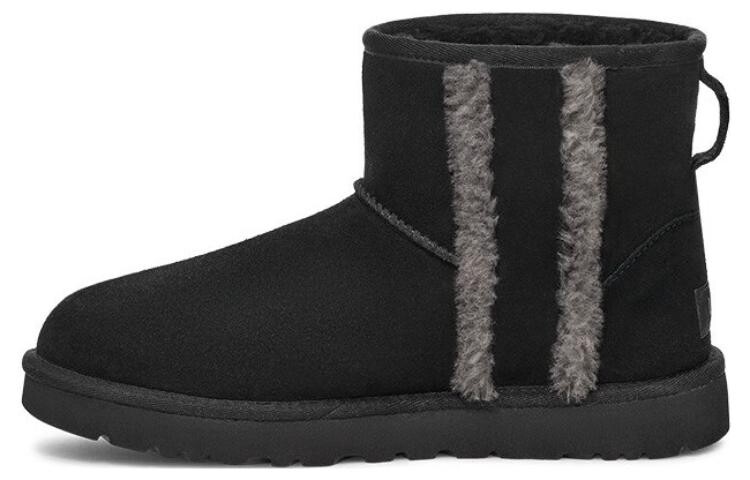 Ботинки женские UGG Classic Mini Shearling Logo, черный