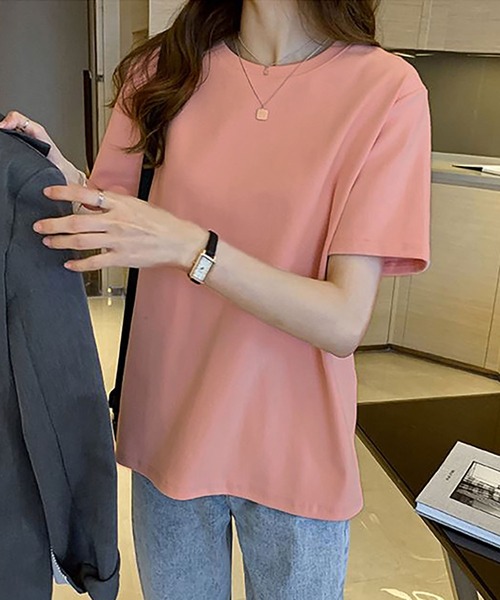 

Футболка с коротким рукавом и круглым вырезом NinaetLina, розовая