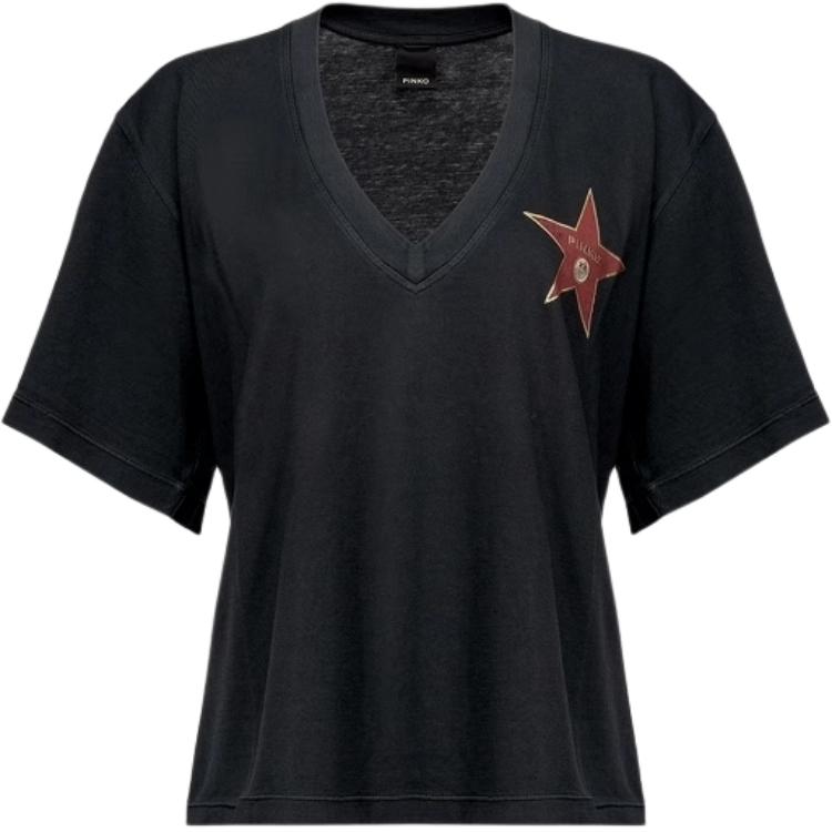 

PINKO Футболка женская черная, Черный, PINKO Футболка женская черная