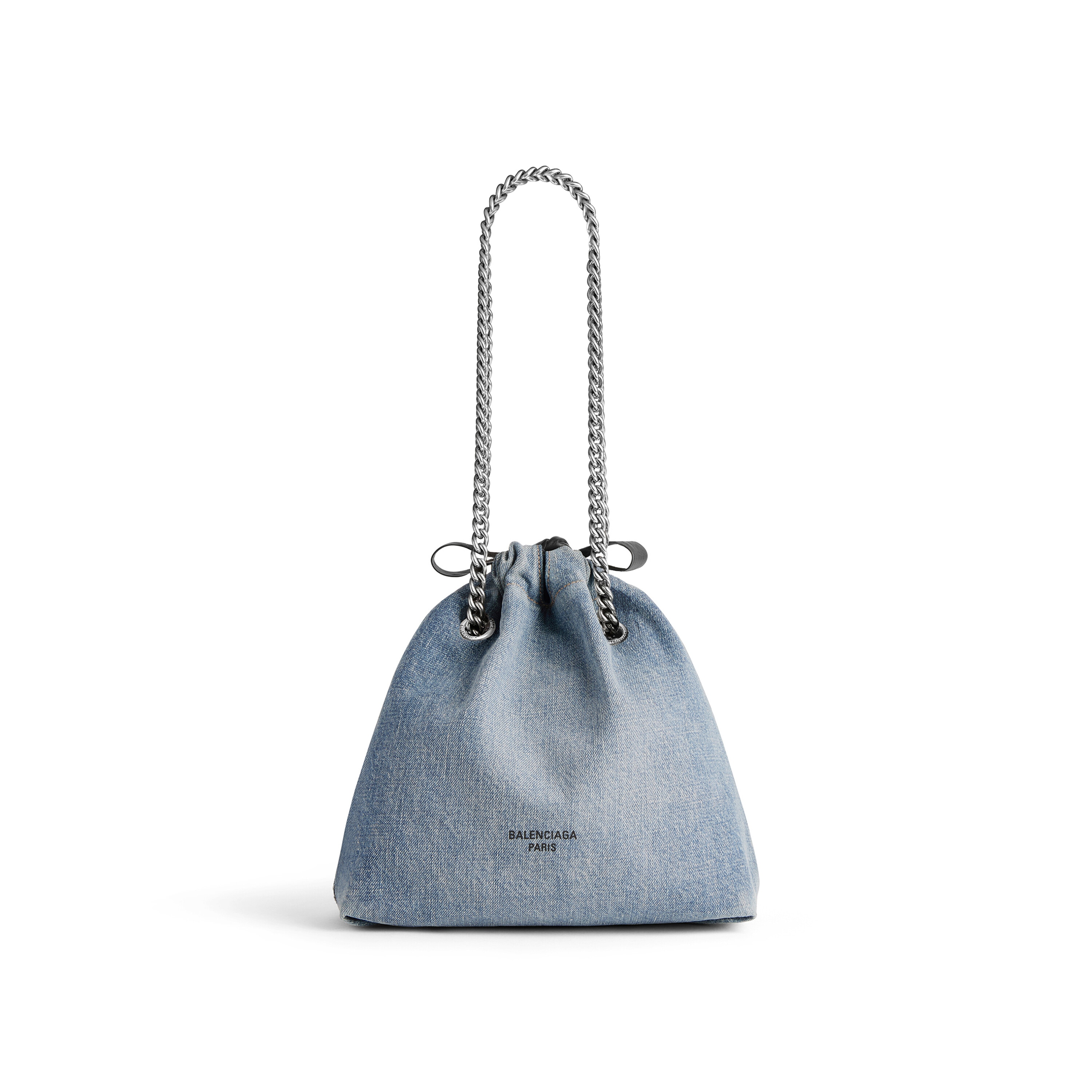 

Сумка-тоут Crush Small Denim BALENCIAGA, синий