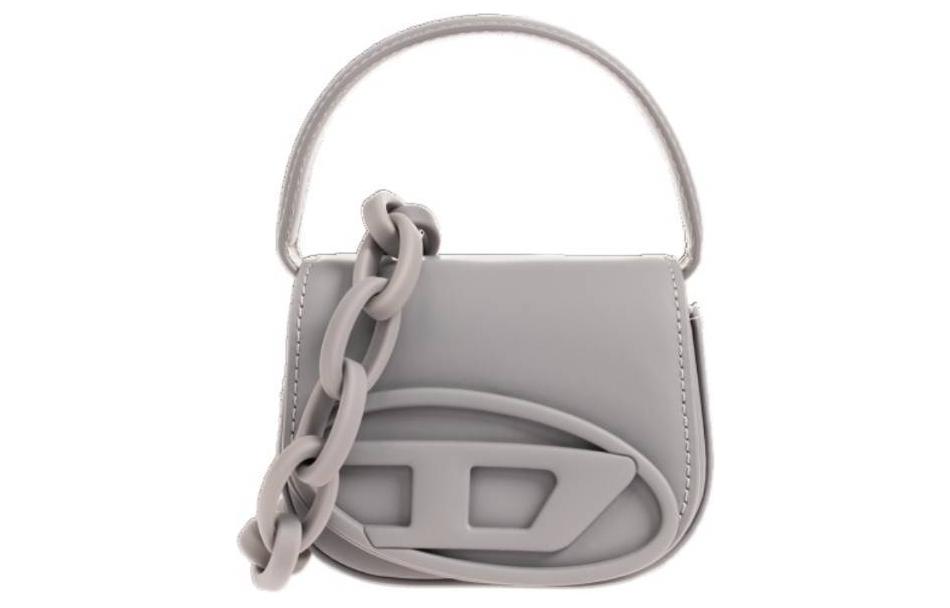 

DIESEL Женская серая кожаная сумка через плечо