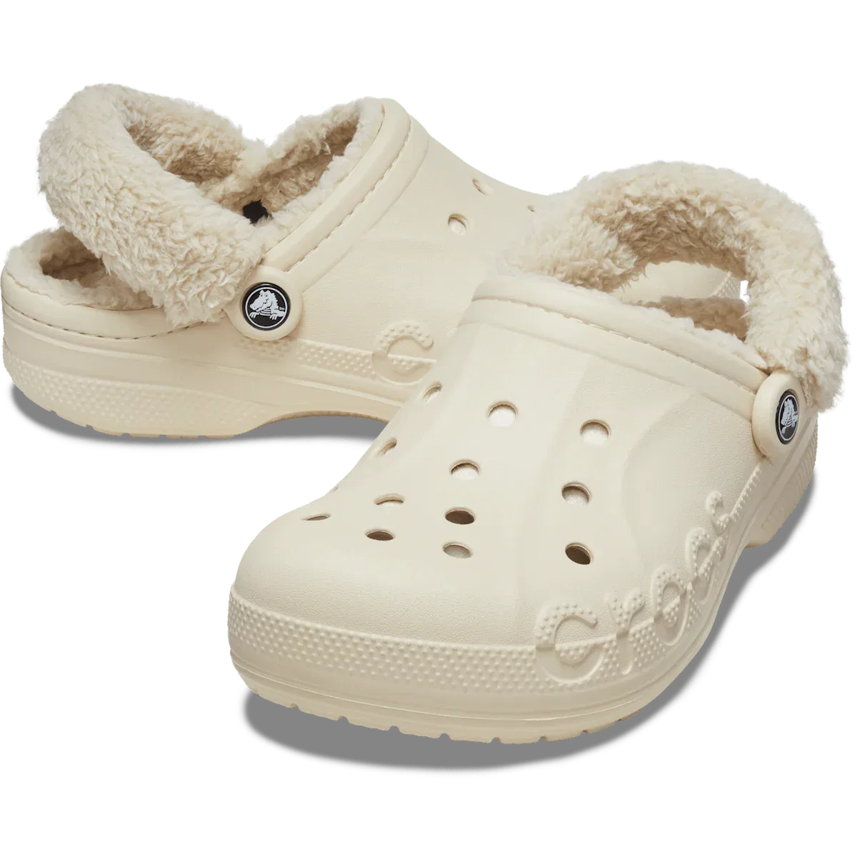 Сабо Baya с подкладкой и ворсистым ремешком Crocs, Winter White — фото 2