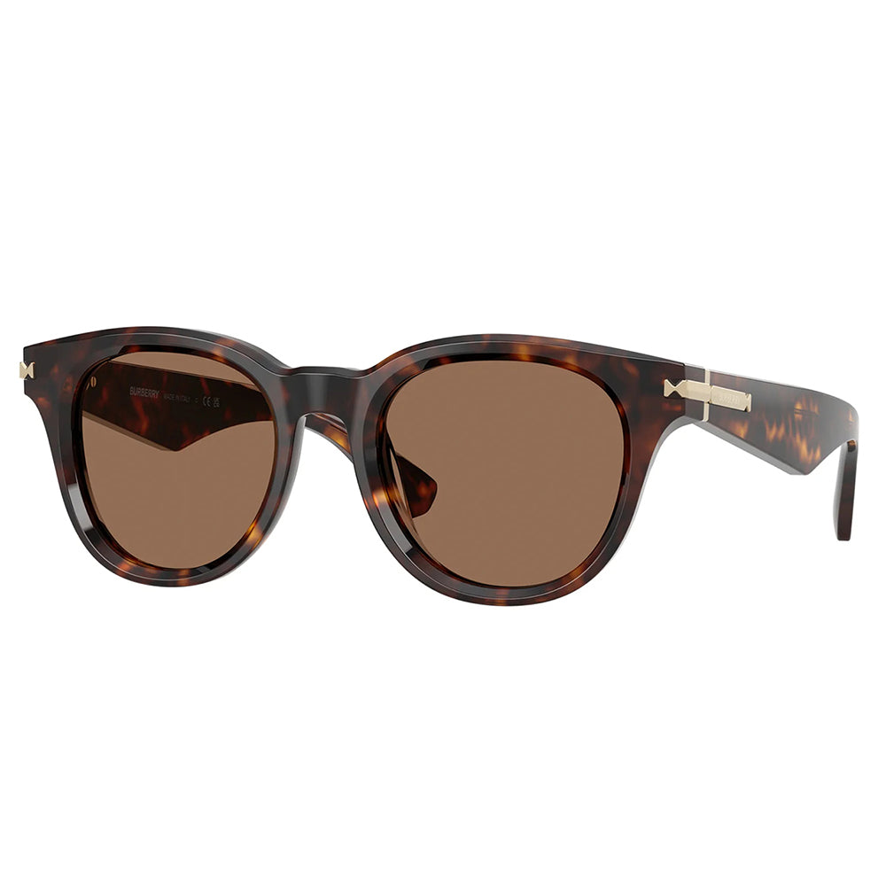

Солнцезащитные очки Burberry BE 4439 300273 51 мм, унисекс, круглые, цвет dark havana