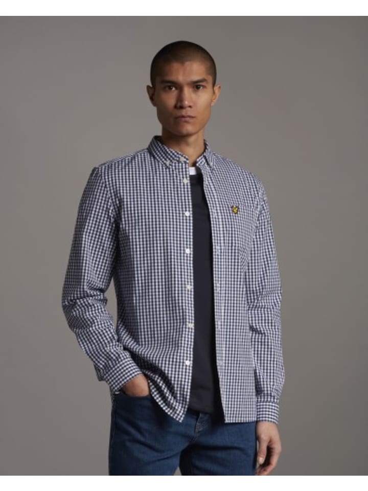 

Рубашка Lyle & Scott, цвет marineblau/weiß