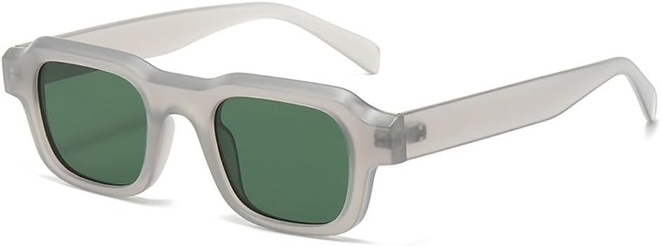 

Модные прямоугольные женские солнцезащитные очки в стиле ретро, ​​сине-зеленые оттенки, мужские трендовые панк-солнцезащитные очки с градиентом GHVWYX, Matte Gray Green