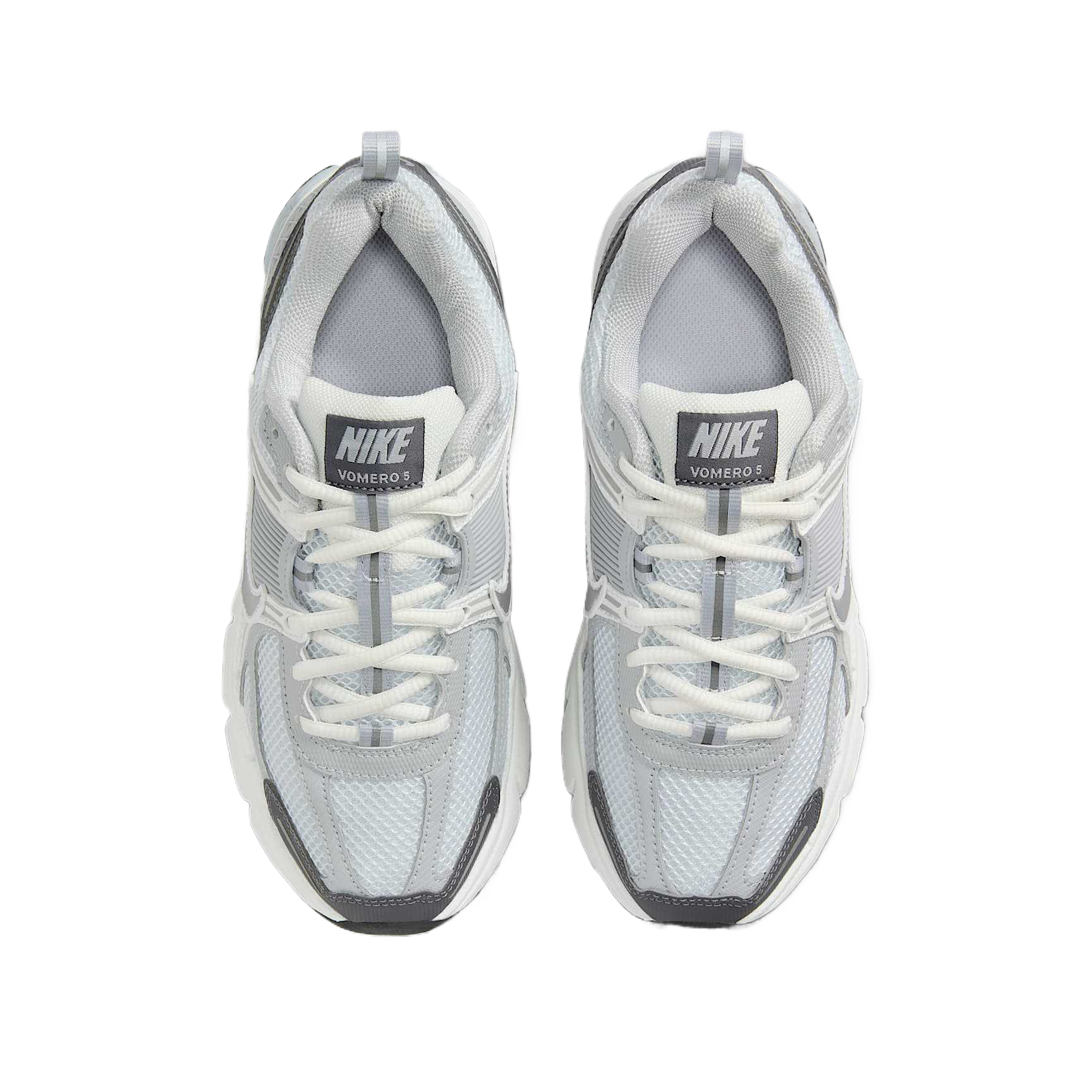 Детские кроссовки Vomero 5 с низким верхом, устойчивые к истиранию Nike, серебряный/белый — фото 3