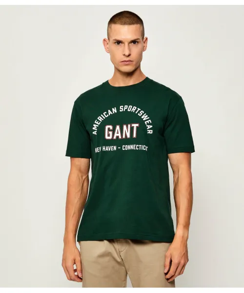 

Футболка с графическим принтом Regular fit Gant, зеленый