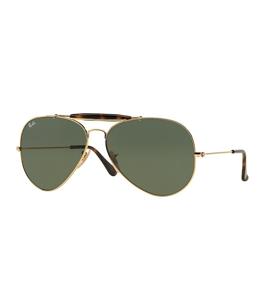 

Солнцезащитные очки-авиаторы Ray-Ban Icon Outdoorsman II с двойной перемычкой, золотой