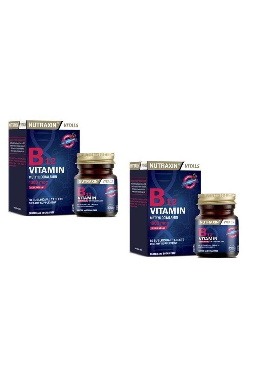 

Nutraxin Витамин B12 1000 мкг 60 подъязычных таблеток 2 шт.