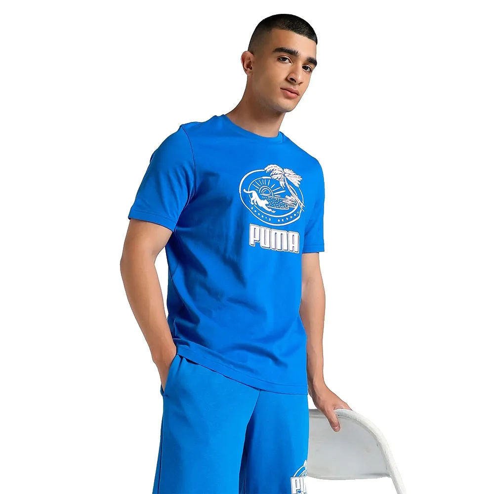

Футболка с коротким рукавом Puma Palm Resort, синий