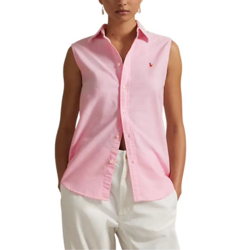 Рубашка Sleeveless Button up Shirt Polo Ralph Lauren, розовый — фото 3