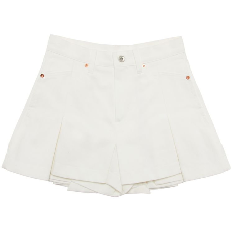

Шорты Sacai Denim Mix Shorts 'White', белый