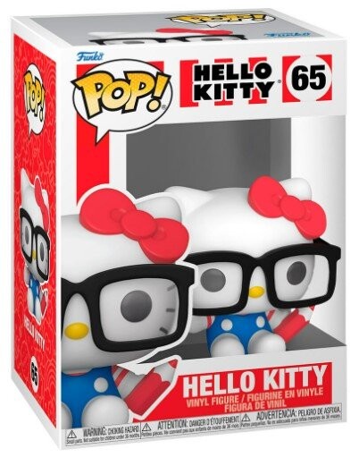 

Funko POP! Hello Kitty, коллекционная фигурка, Hello Kitty Nerd, 65 лет.