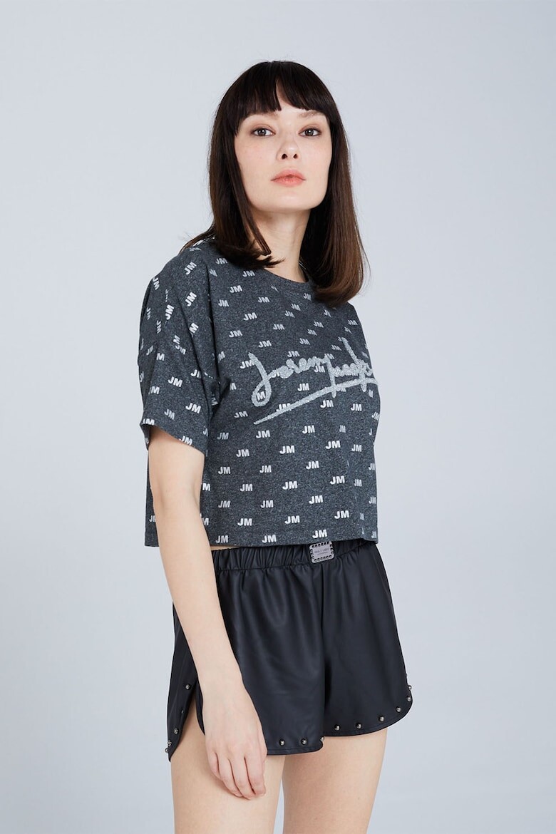 

Короткая футболка с логотипом Jeremy Meeks, серый