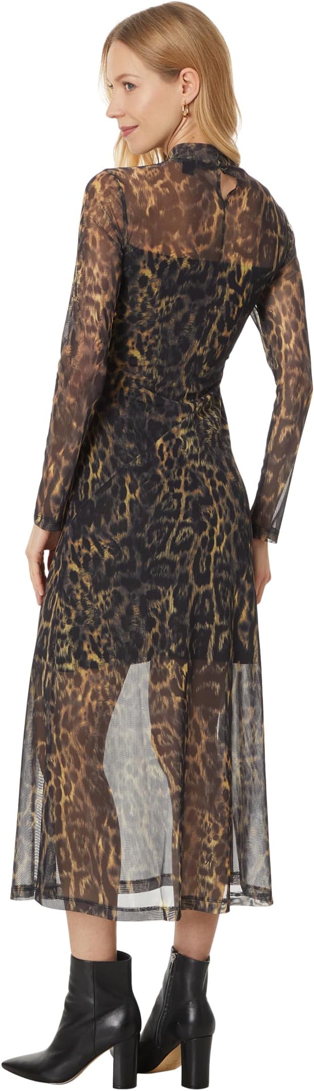 Платье AllSaints Hanna Mesh Dress, Jinx Golden Brown — фото 2
