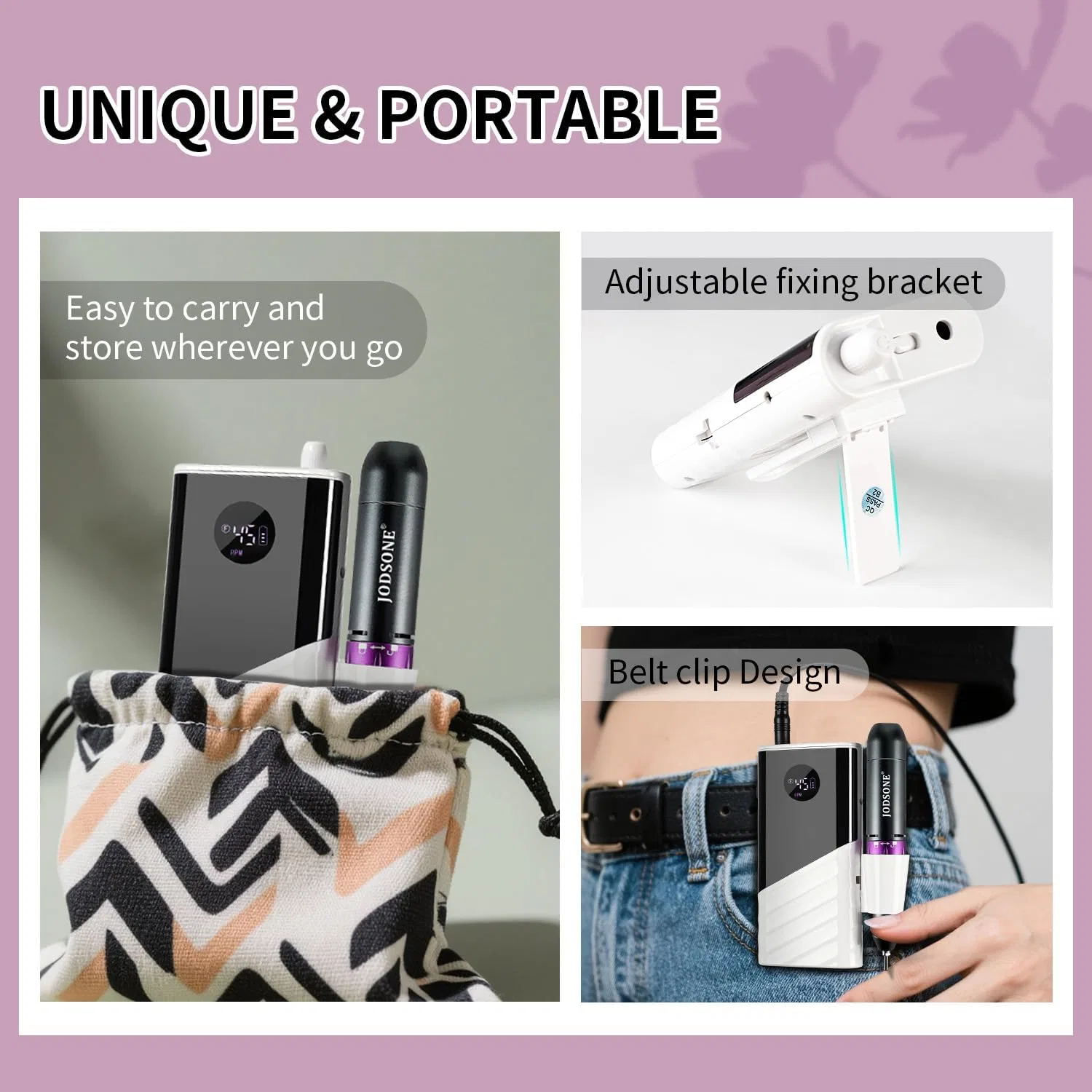 Профессиональный аппарат для маникюра JODSONE 45000 об/мин Jodsone, Nail Drill03 — фото 3