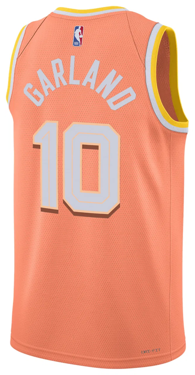 Мужская баскетбольная джерси Cavaliers City Edition Nike, цвет Orange/Multi — фото 2