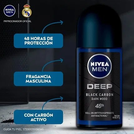 Мужской антиперспирант-роллон Nivea Men Deep 50 мл