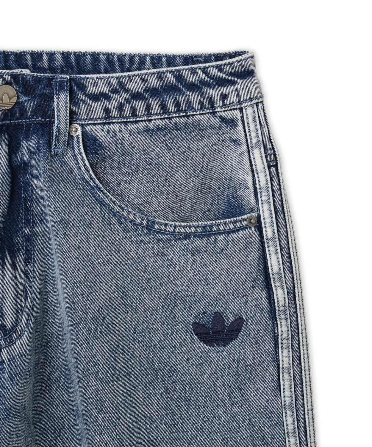 Мужские джинсы свободного кроя SST Denim Jeans Straight Leg Adidas, Light Indigo Blue — фото 4