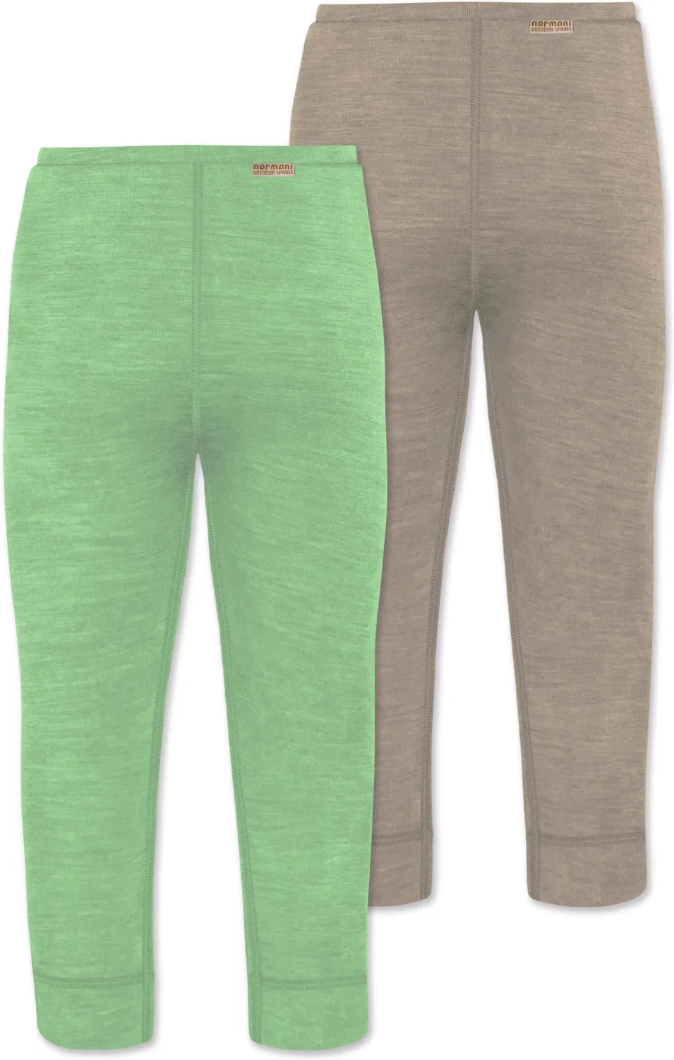 Комплект штанов детских мериносовых Tutira Normani Outdoor Sports, зеленый — фото 2