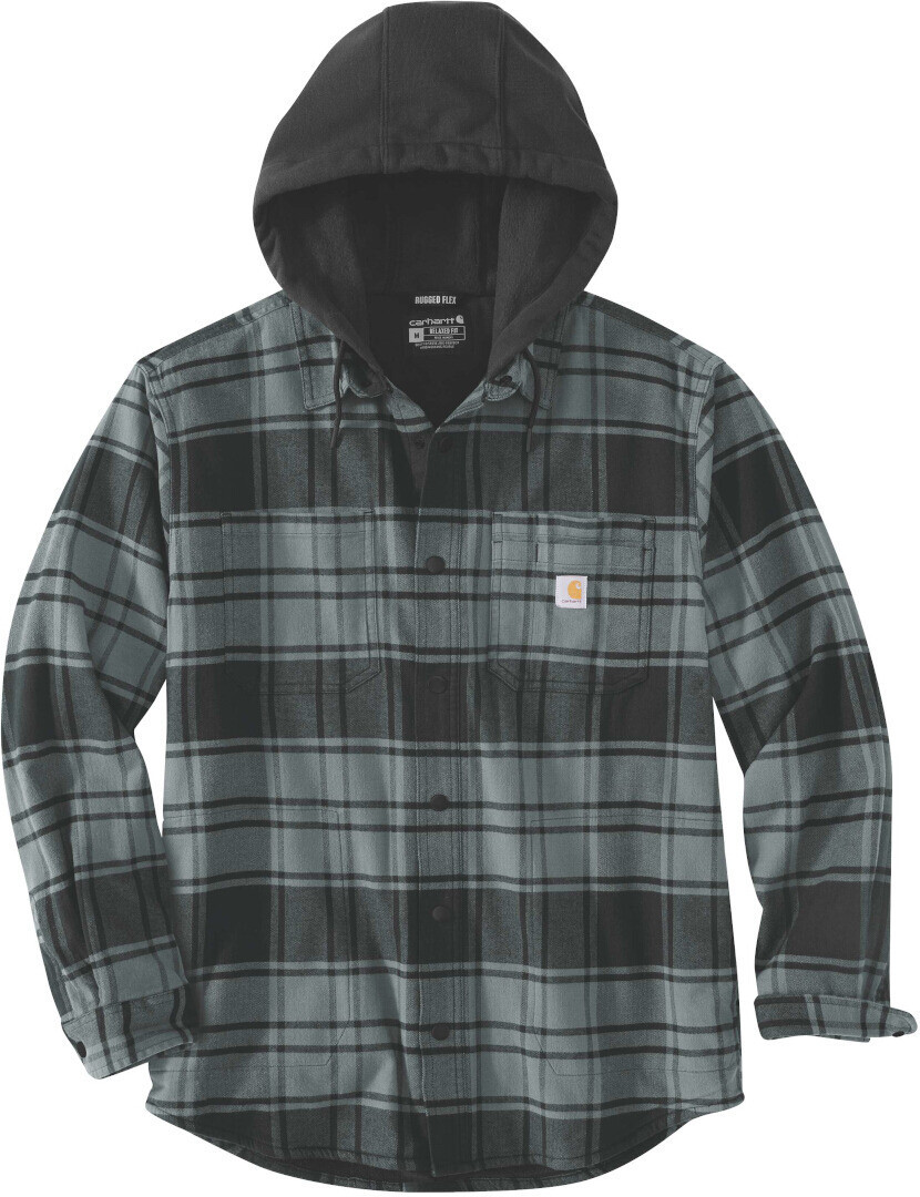 

Рубашка Carhartt Flannel Fleece Lined Hooded, темно-серый