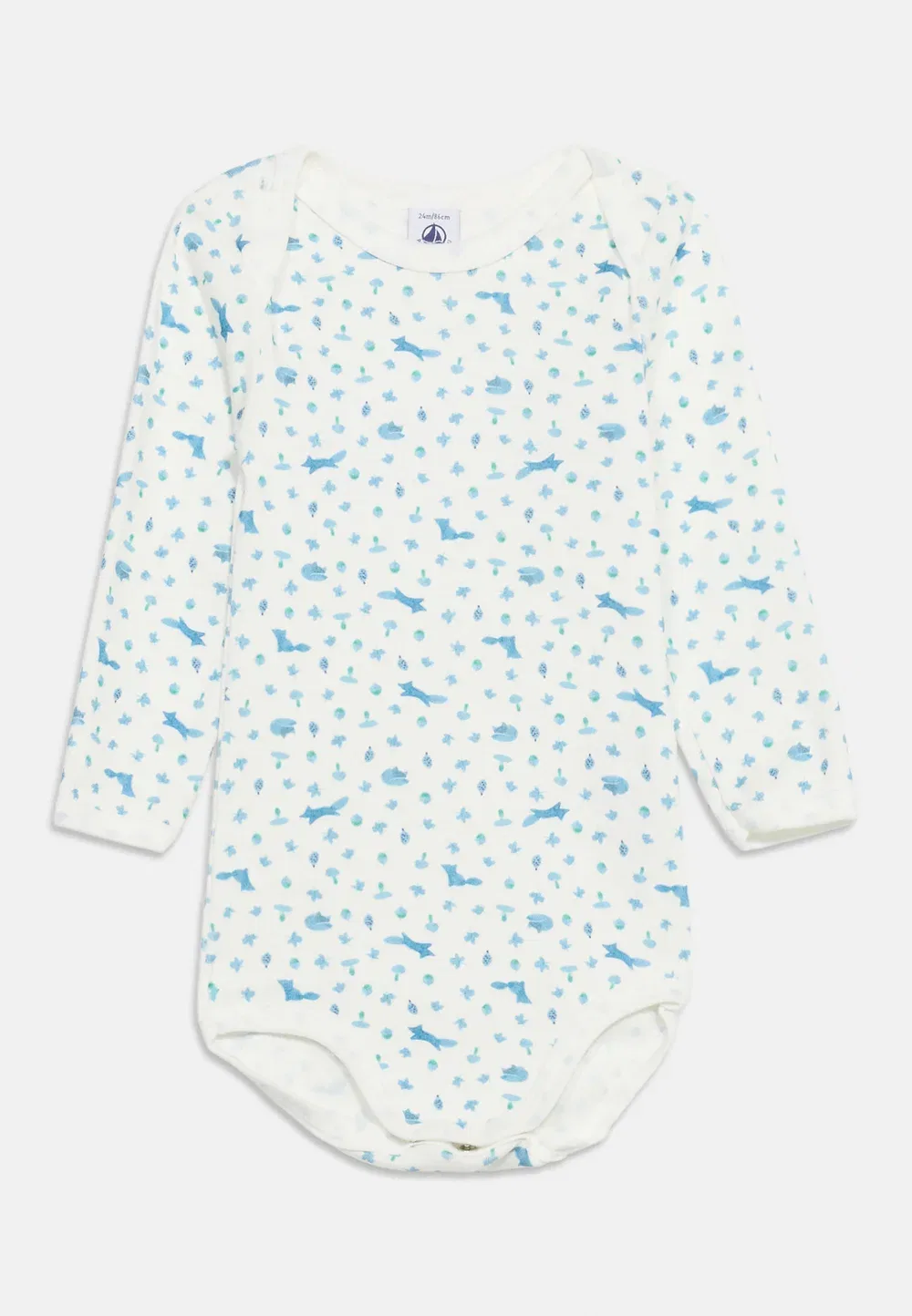 Bebe debout 3 pack - body Petit Bateau, Blue/White — фото 3