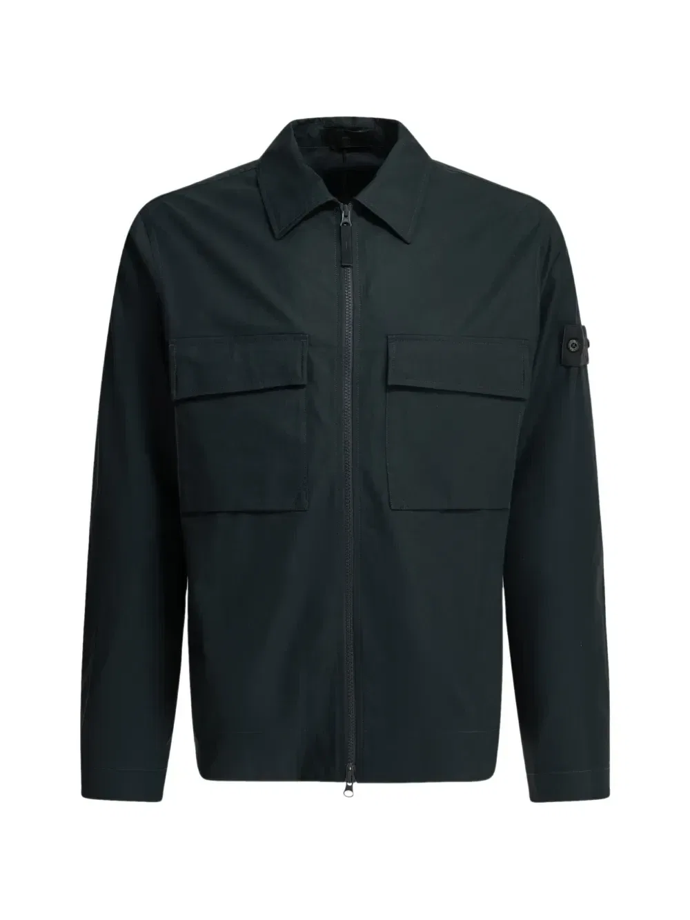 Куртка-рубашка с нашивкой-логотипом Stone Island, синий