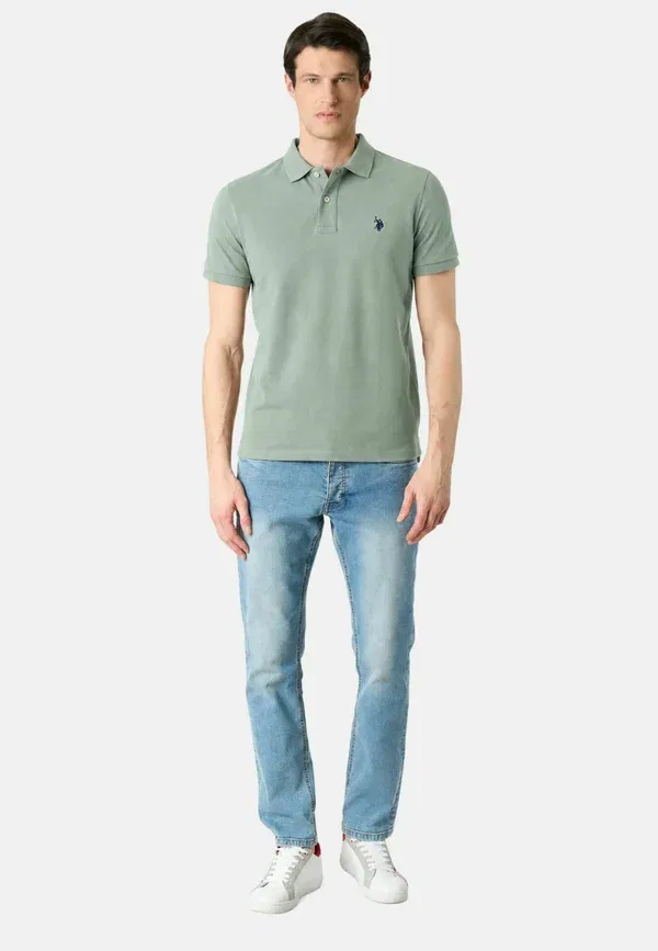 Поло из хлопка King polo m/m, U.S. Polo Assn., Verde Salvia, зеленый — фото 2