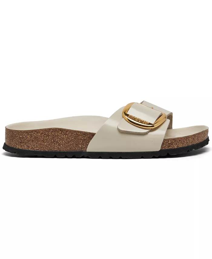 Женские сандалии Madrid Big Buckle High Shine из натуральной лаковой кожи от Finish Line Birkenstock, загар/бежевый — фото 2